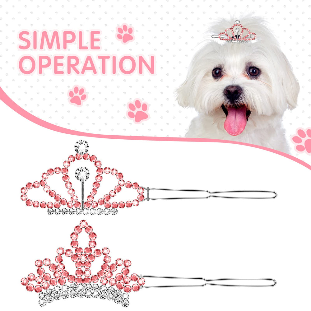 MTLEE pink tiara clips for girls offer secure daily wear