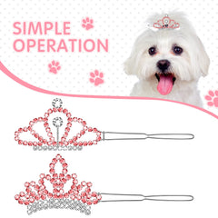 MTLEE pink tiara clips for girls offer secure daily wear