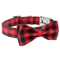 Mtliepte plaid collar with bowtie front view for stylish daily wear.
