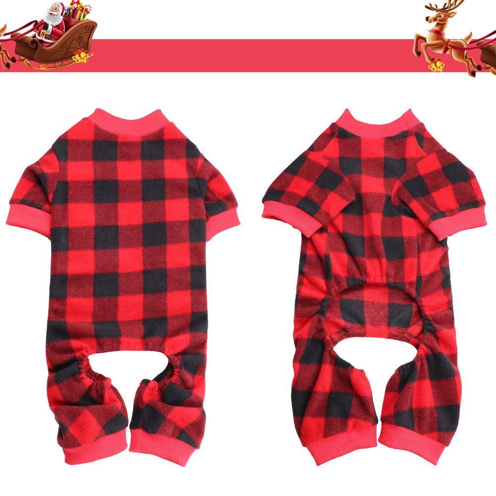 Mtliepte plaid dog pajamas size chart image helps selecting correct fit