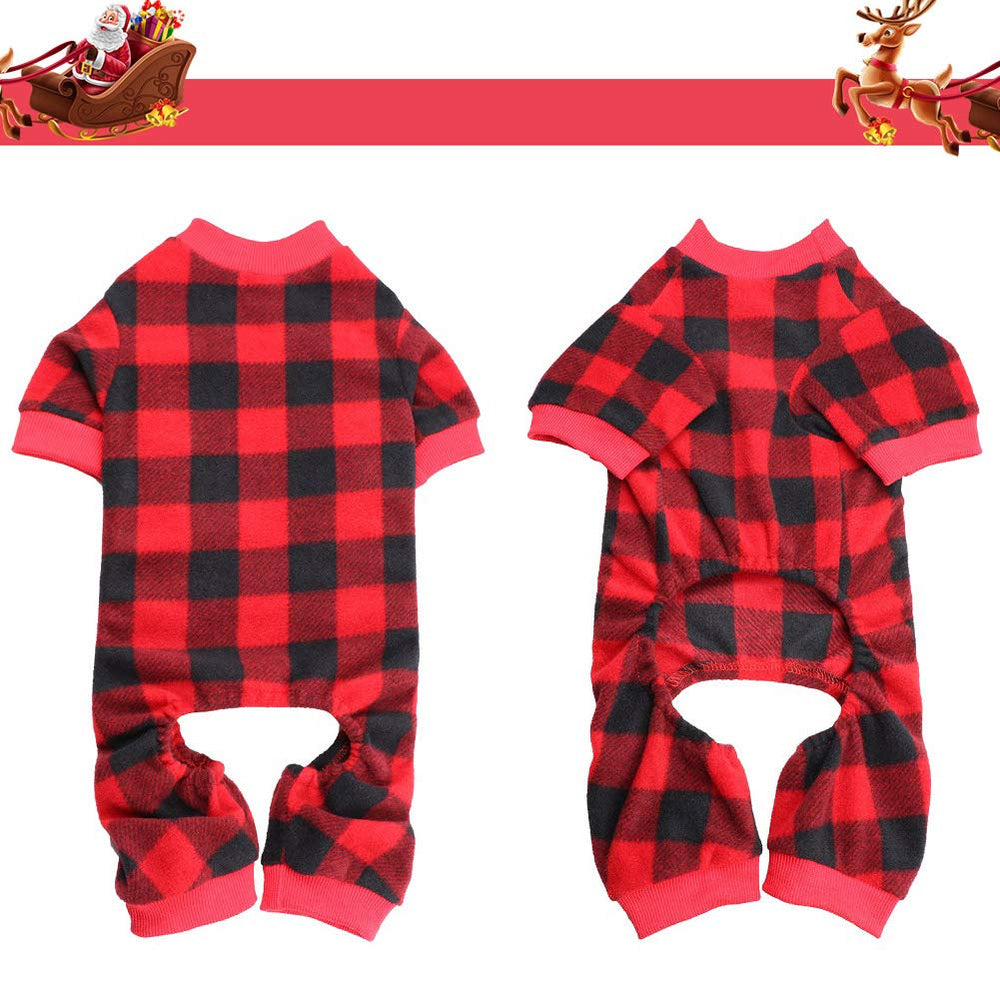 Mtliepte plaid dog pajamas size chart image helps selecting correct fit