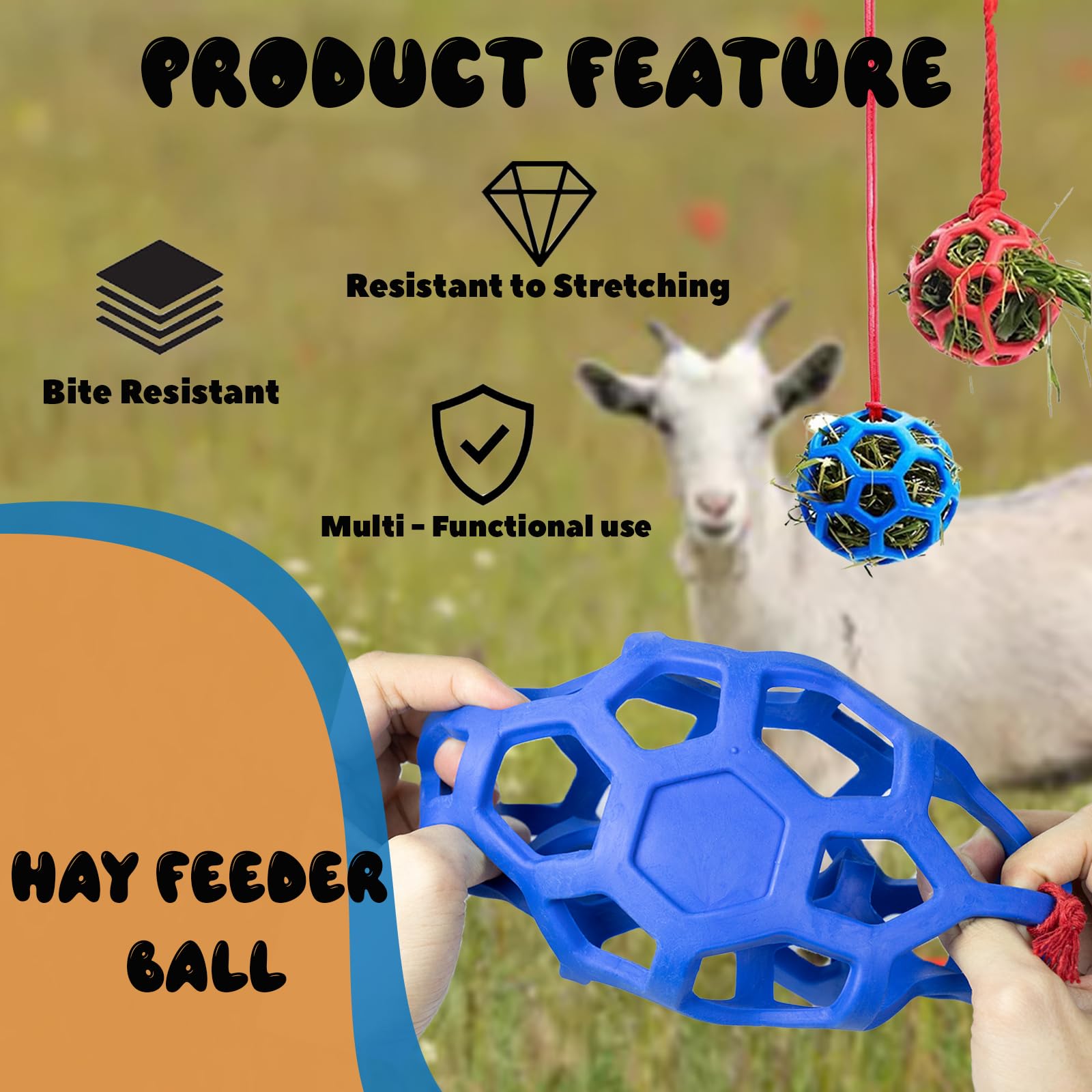 Mtuiewo hay ball bright color design enhances visibility and interaction