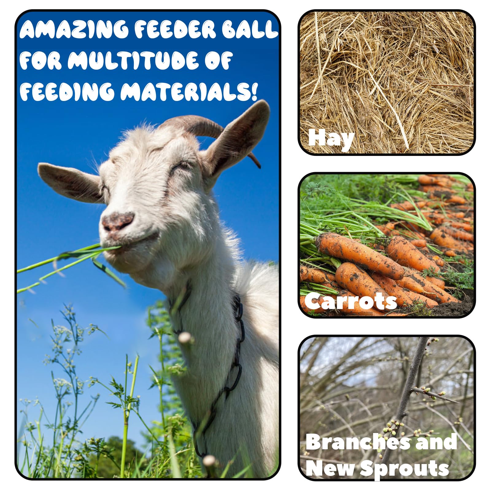 Mtuiewo hay ball two-pcs set for versatile paddock enrichment