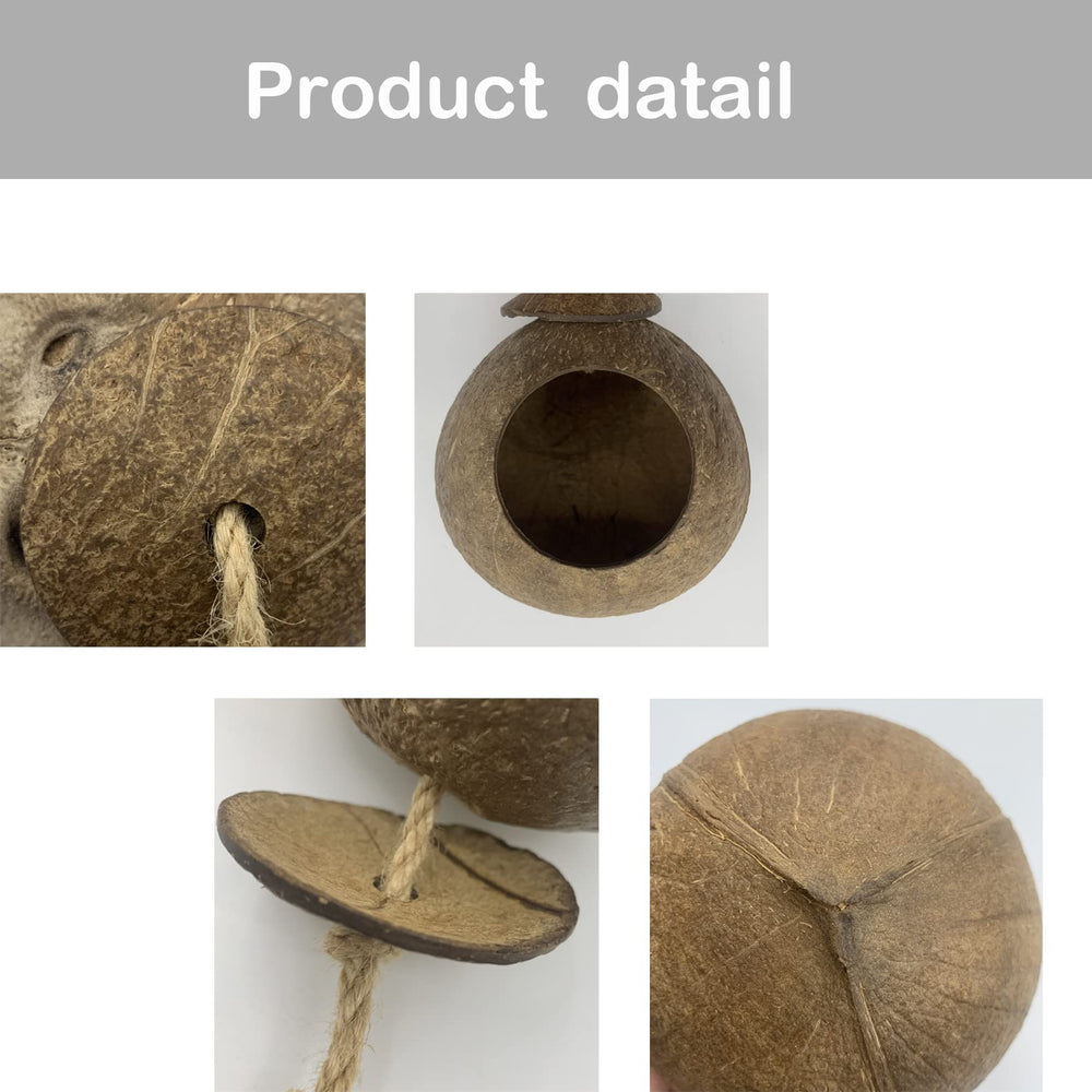 MUYG Crested Gecko Coconut Hut – leaves and vines included for habitat styling