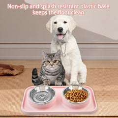 MUYG stainless steel dog bowls close-up durable easy-clean design