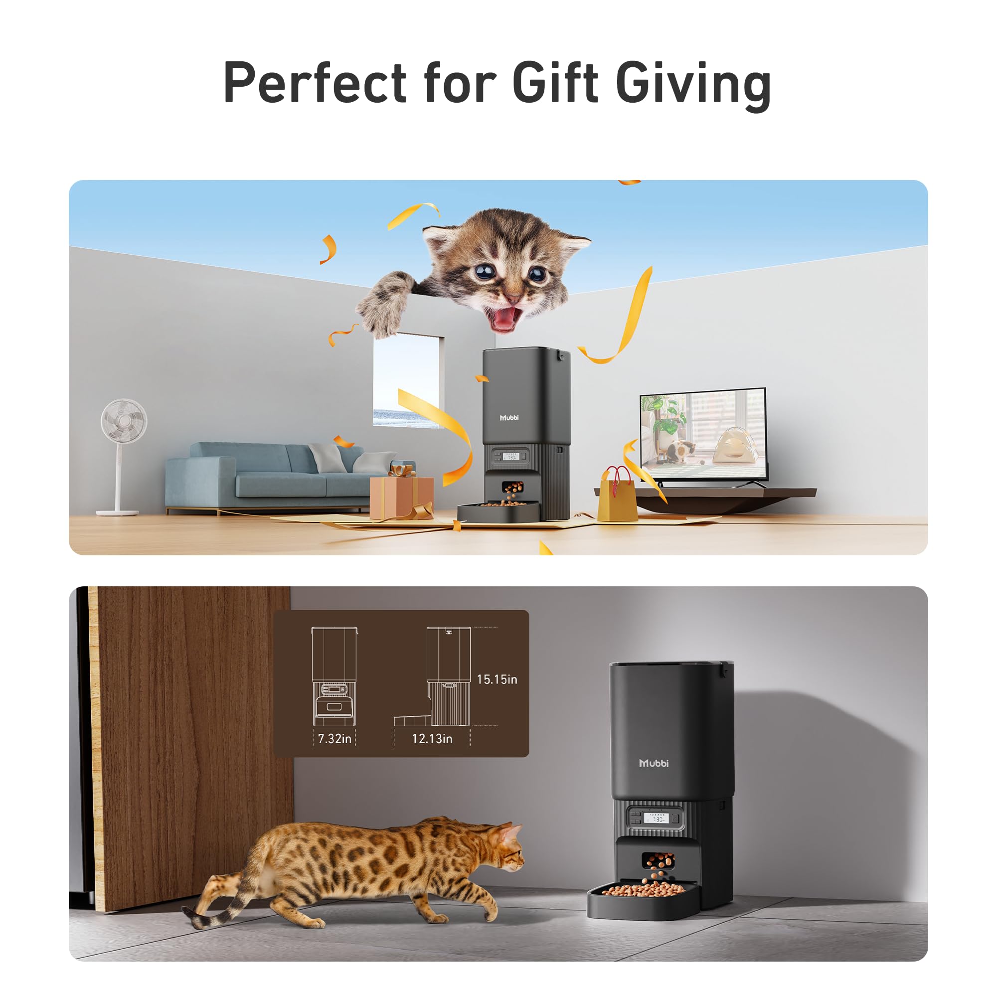 MUBBI large bowl suits multiple pets for smoother mealtimes