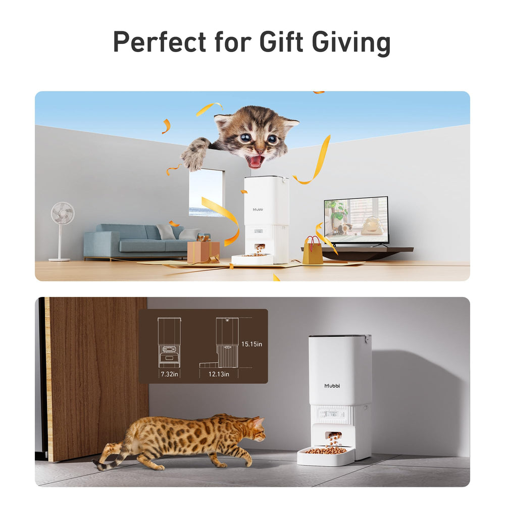 MUBBI white feeder design suits modern homes with clean lines