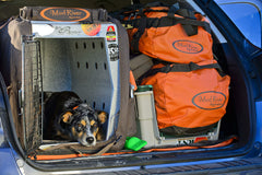 Mud River Crate Cushion bottom non-slip view demonstrates secure placement for steadier crate naps.