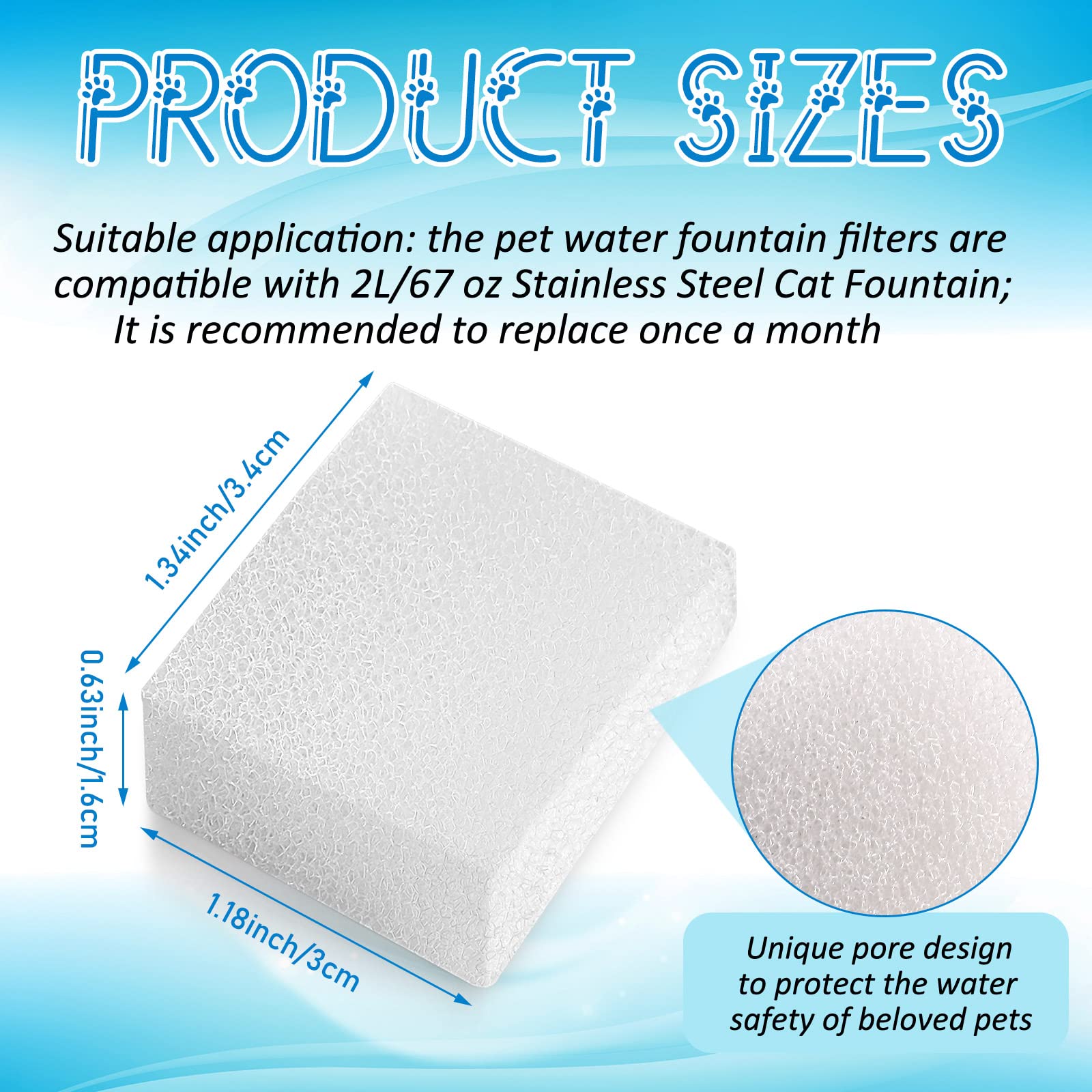 Mudder 67oz/2L fountain sponge demonstrates compatibility with steady flow