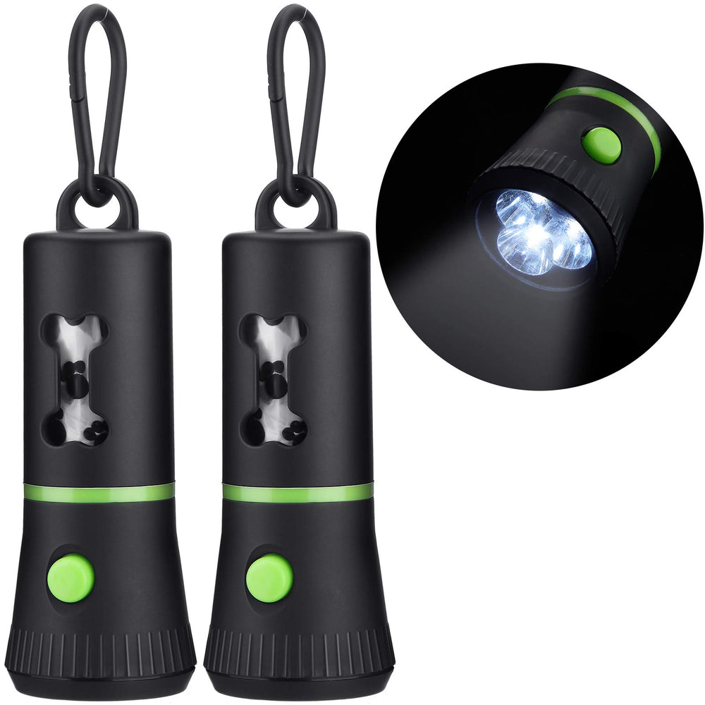 Mudder LED dog poop bag dispenser for night walks with quick bag access