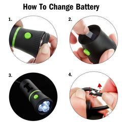 Mudder replaceable battery dispenser provides ready light on demand