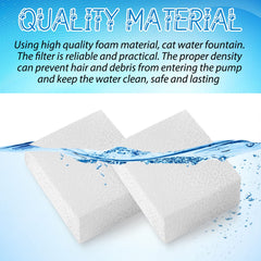 Mudder sponges arranged for quick replacement in a fountain