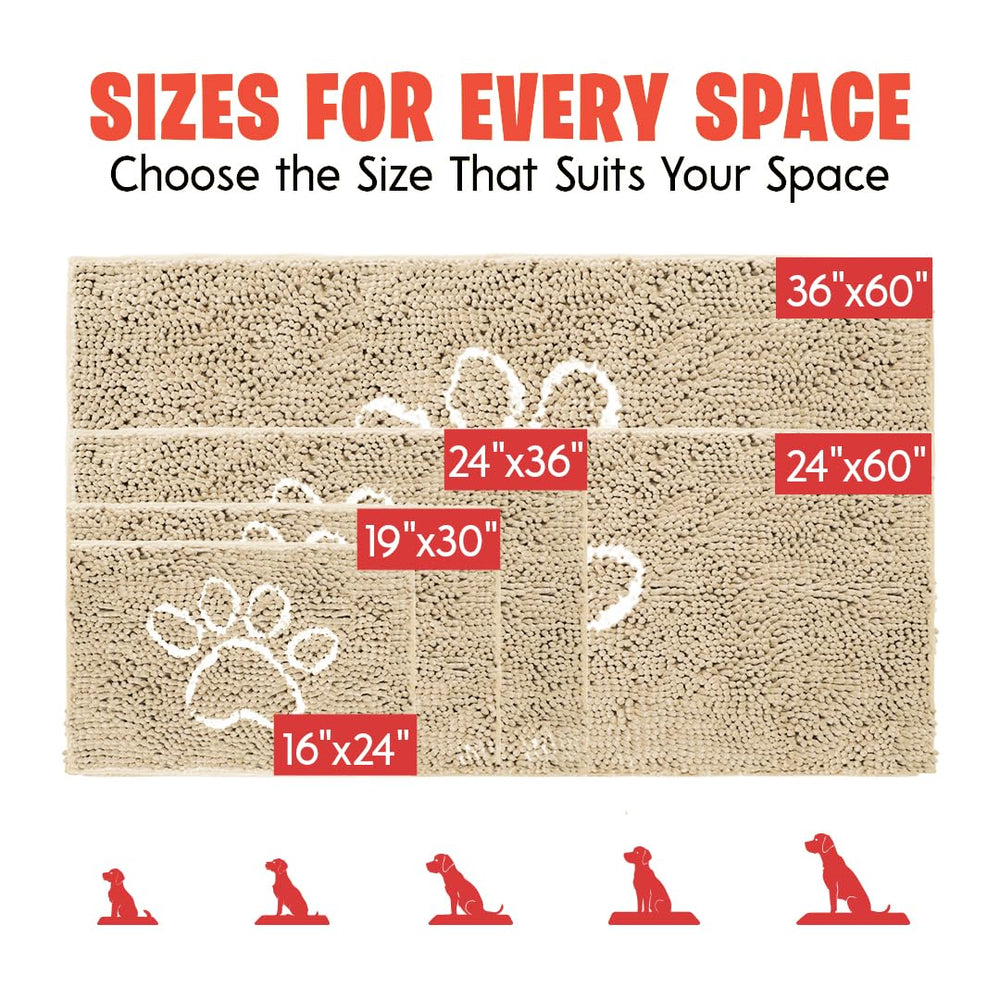 MUDGUARD MAT beige entryway mat complements decor and hides wear.