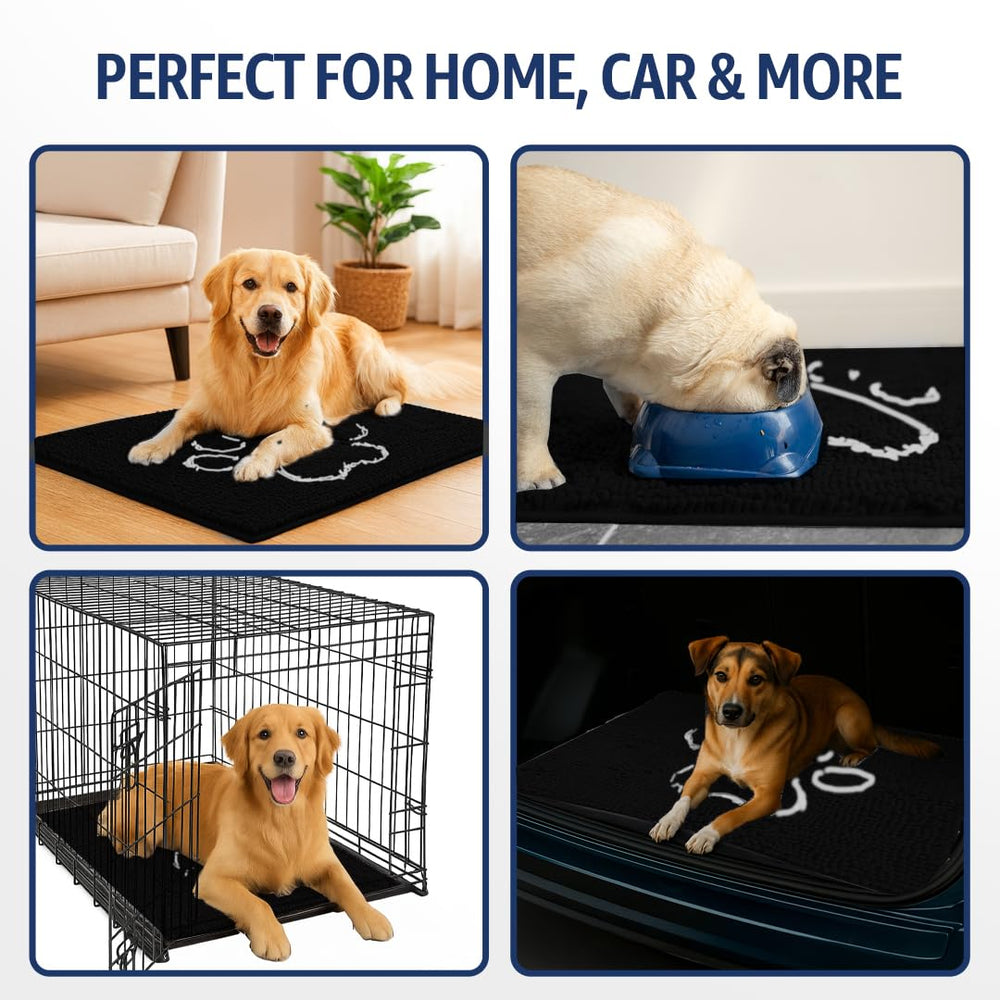 MUDGUARD MAT paw design enhances home decor while absorbing mud.