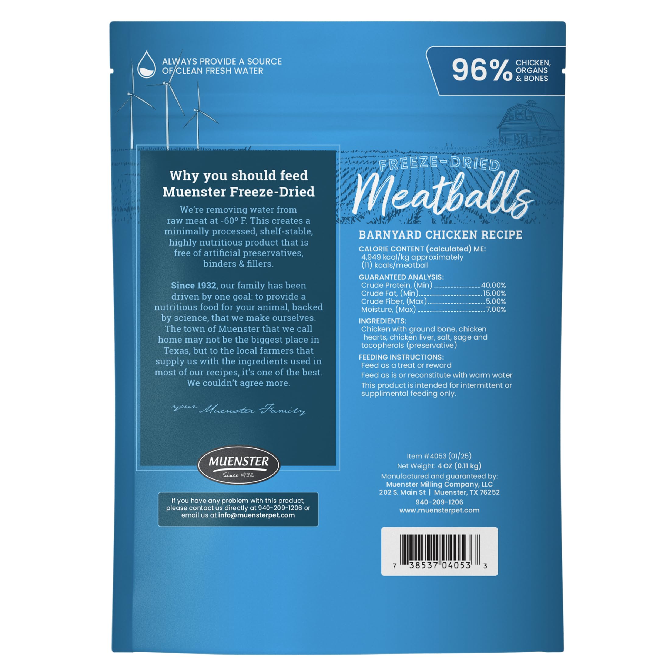 Muenster meatball texture close-up, high-protein treat ideal for lean muscle support.