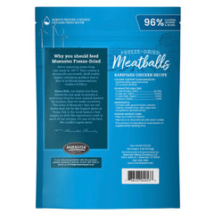 Muenster meatball texture close-up, high-protein treat ideal for lean muscle support.
