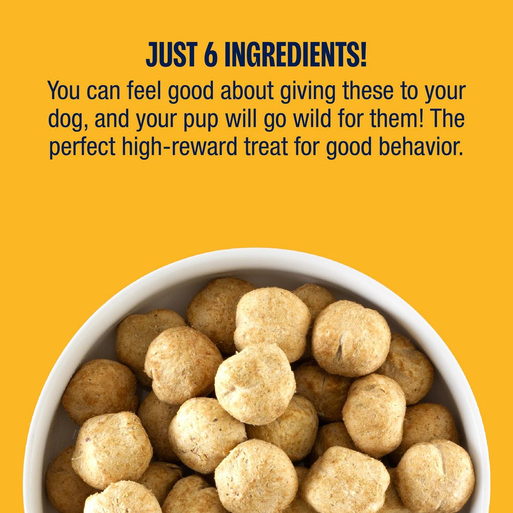 Muenster meatball dog treats are grain-free and protein-rich for happy dogs.