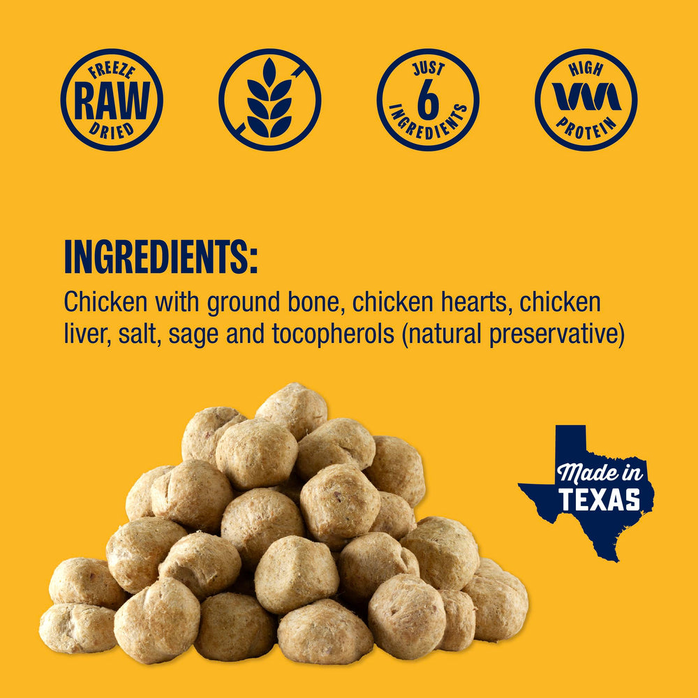 Muenster dog treats portion in bowl, high-protein, low-carb snack.