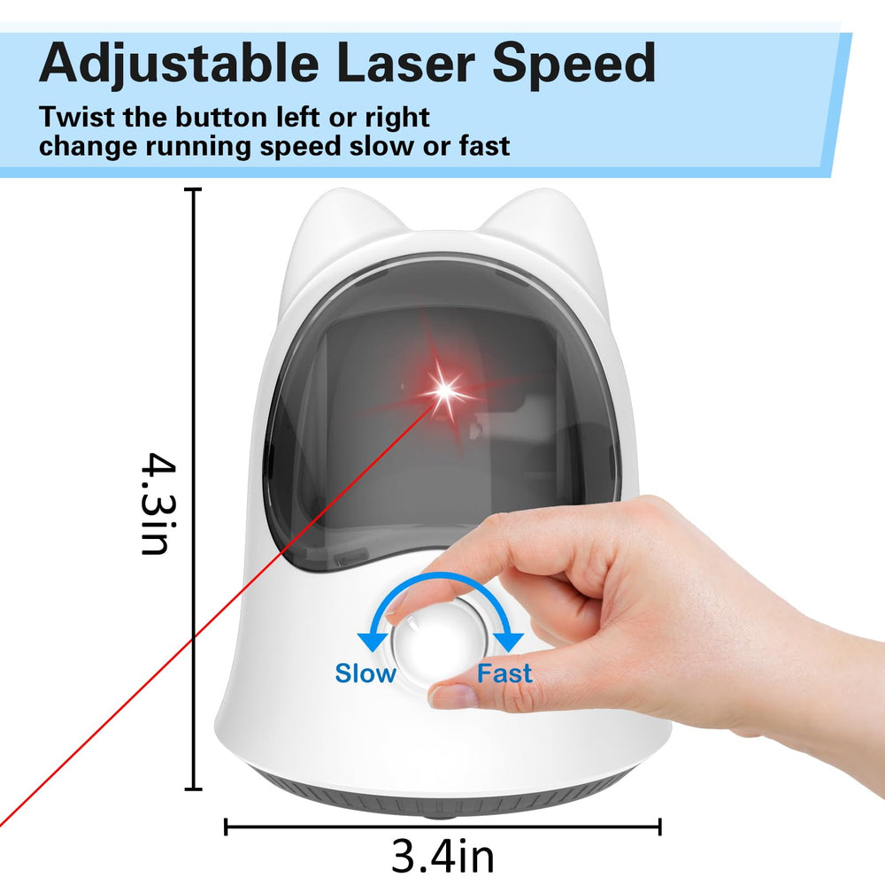 Muhhiba cat laser toy rechargeable battery with USB charging for long play sessions