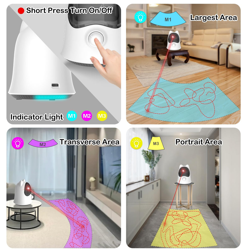 Muhhiba cat laser toy speed adjustment lets you tailor play intensity