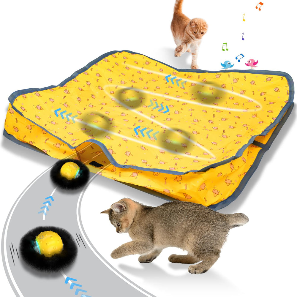 Muhhiba interactive cat toy pouch invites exploratory play indoors.