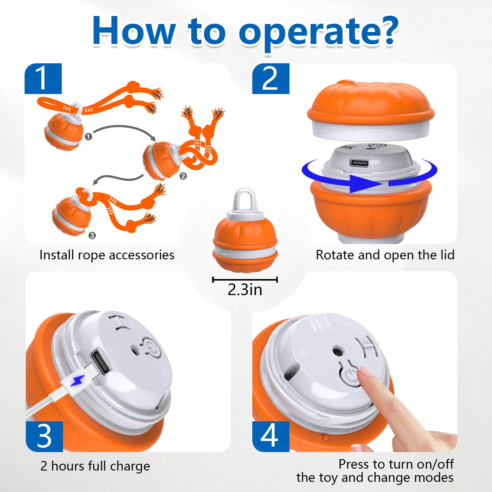 Muhhiba interactive dog toy-standby-mode conserves energy between play bursts