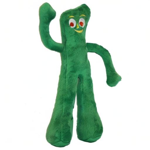 Multipet Gumby dog toy plush-filled for squeezable comfort and engaging fetch with squeaker