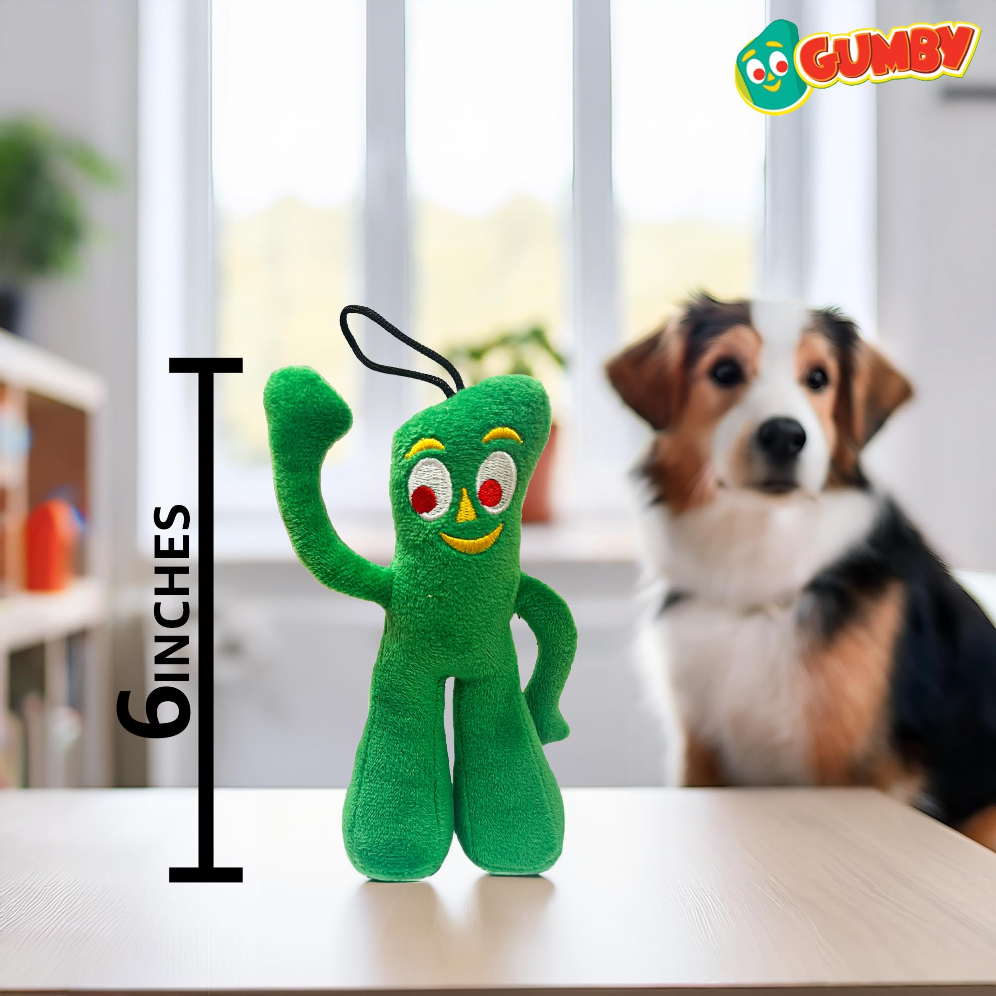 Multipet Gumby toy with a squeaker to boost interactive play and fetch.