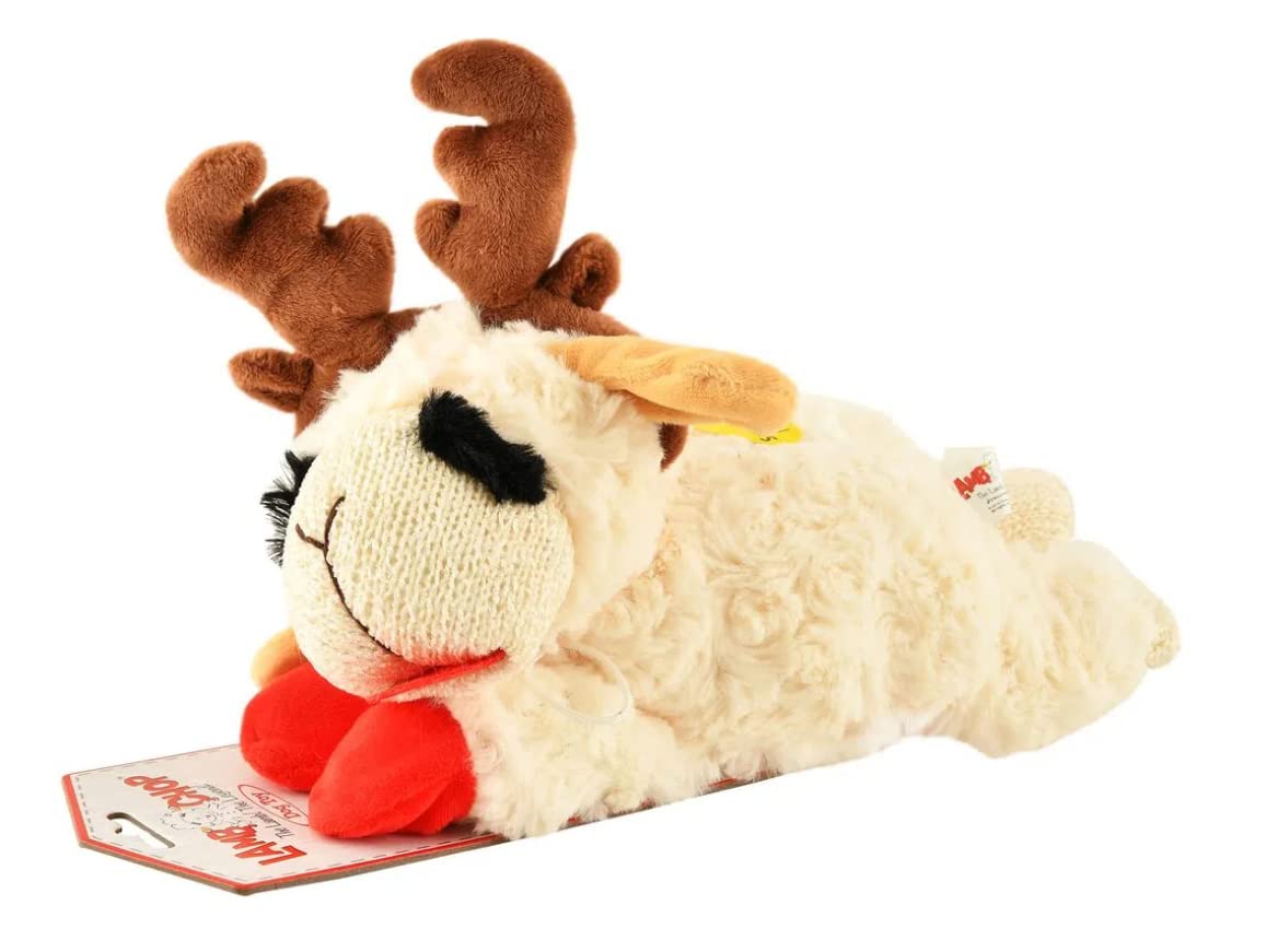 Multipet Lambchop antlers snuggle shot—cozy holiday chew for small dogs