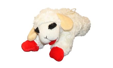 Multipet Lamb Chop 10in plush toy ideal for training toss, fetch, and interactive bonding.