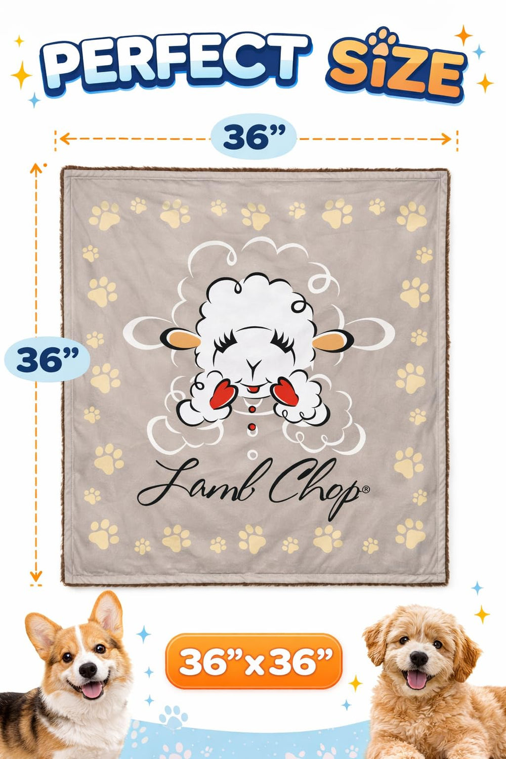Multipet Lamb Chop Blanket draped on a sofa for dog-approved cuddles