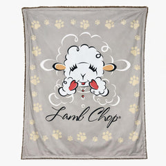 Multipet Lamb Chop Blanket rolled for easy storage and gifting