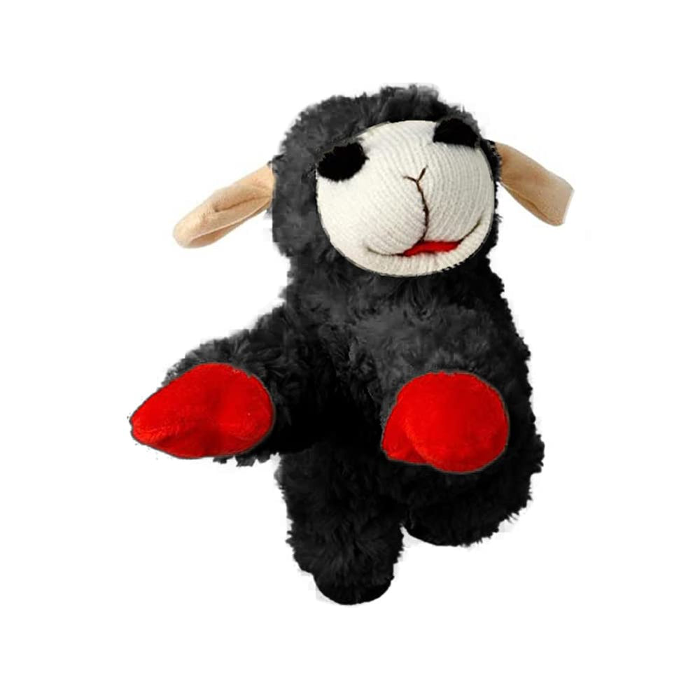 Multipet Lamb Chop dog toy with visible squeaker supports interactive play