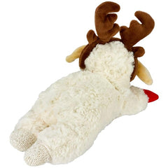 Multipet Lamb Chop dog toy fetch play with antlers encourages exercise and canine curiosity.