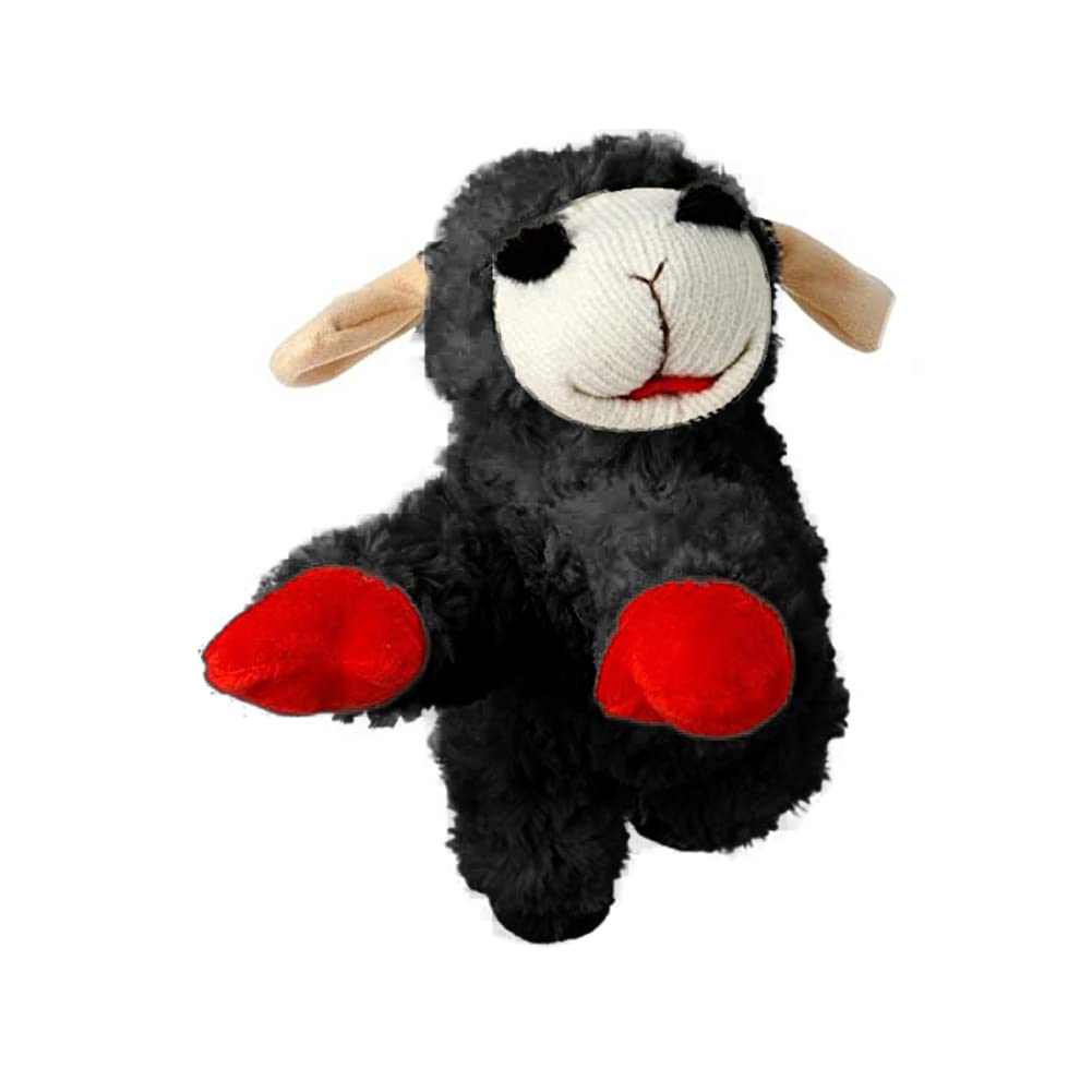 Multipet Lamb Chop dog toy with squeaker inside for interactive play