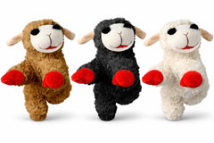 Multipet Lamb Chop mini 6in white closeup showcases soft plush for cozy play sessions