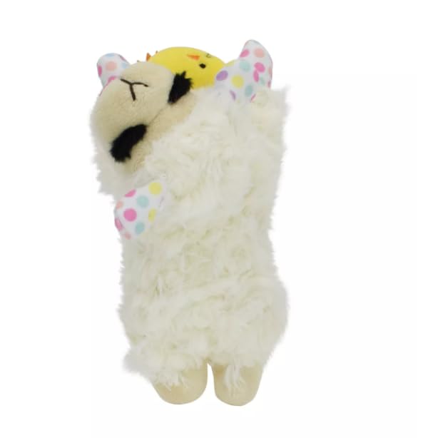 Multipet Lamb Chop Mini Spring Chick Polka Dot toy packaging image signals gift-ready packaging