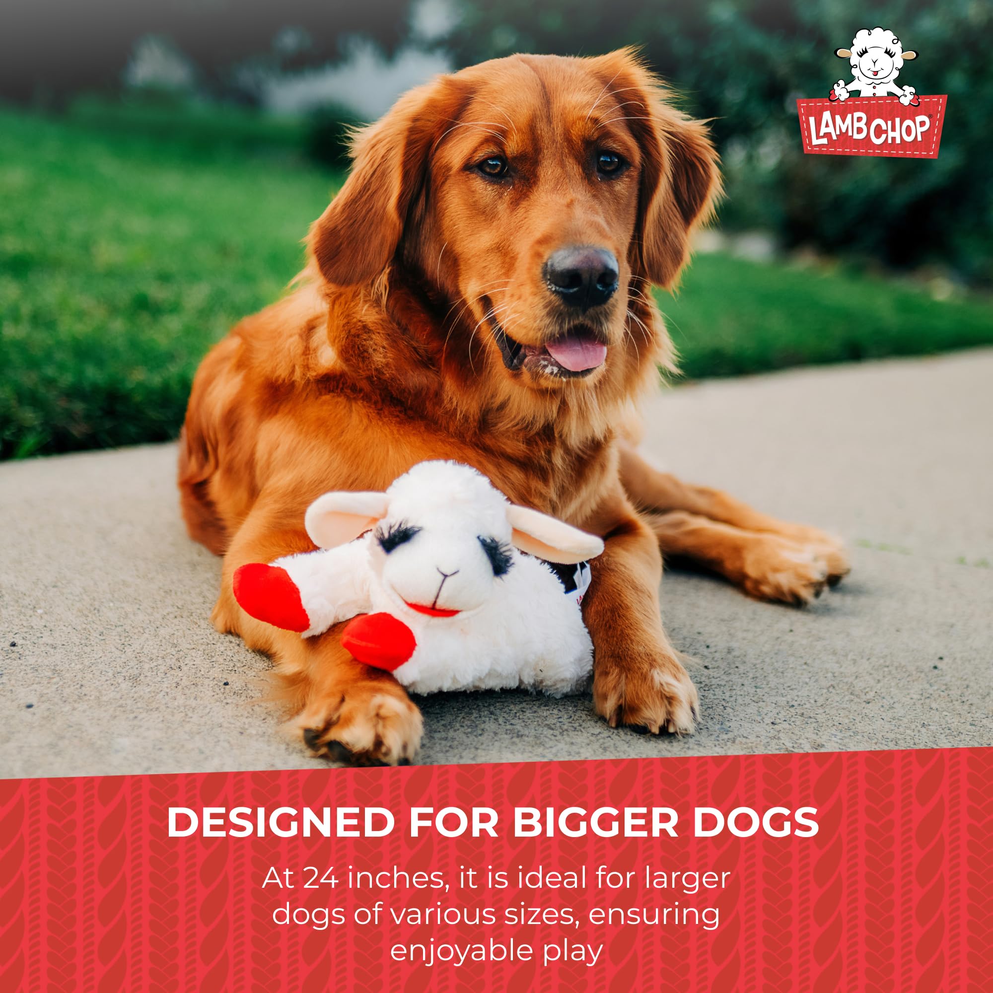 Multipet Lamb Chop toy assembly image shows safe construction.
