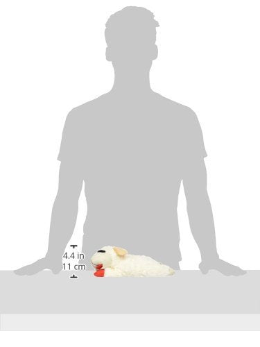 Multipet Lambchop close-up showing knit sock-like face for comforting, tactile play