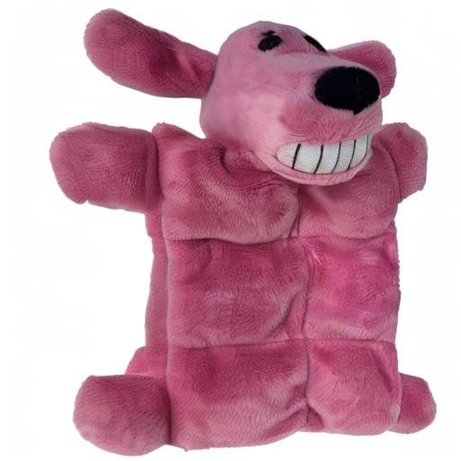 Multipet Loofa Squeaker Mat 6in assorted colors, appealing visual variety for pet toys.