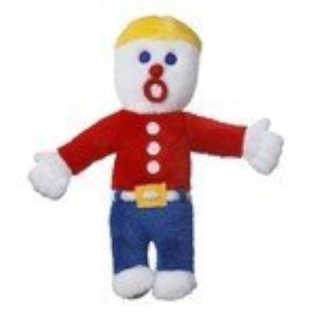 Multipet Mr.Bill plush toy with squeeze sound, ideal for fetch and interactive play.
