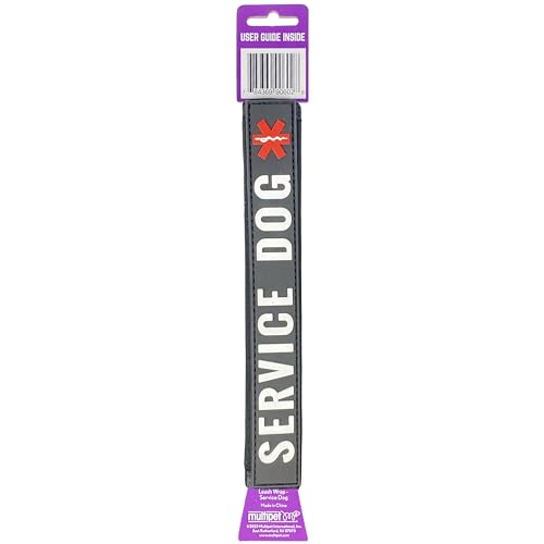 Multipet Pet Leash Wrap service dog black back view communicates boundaries