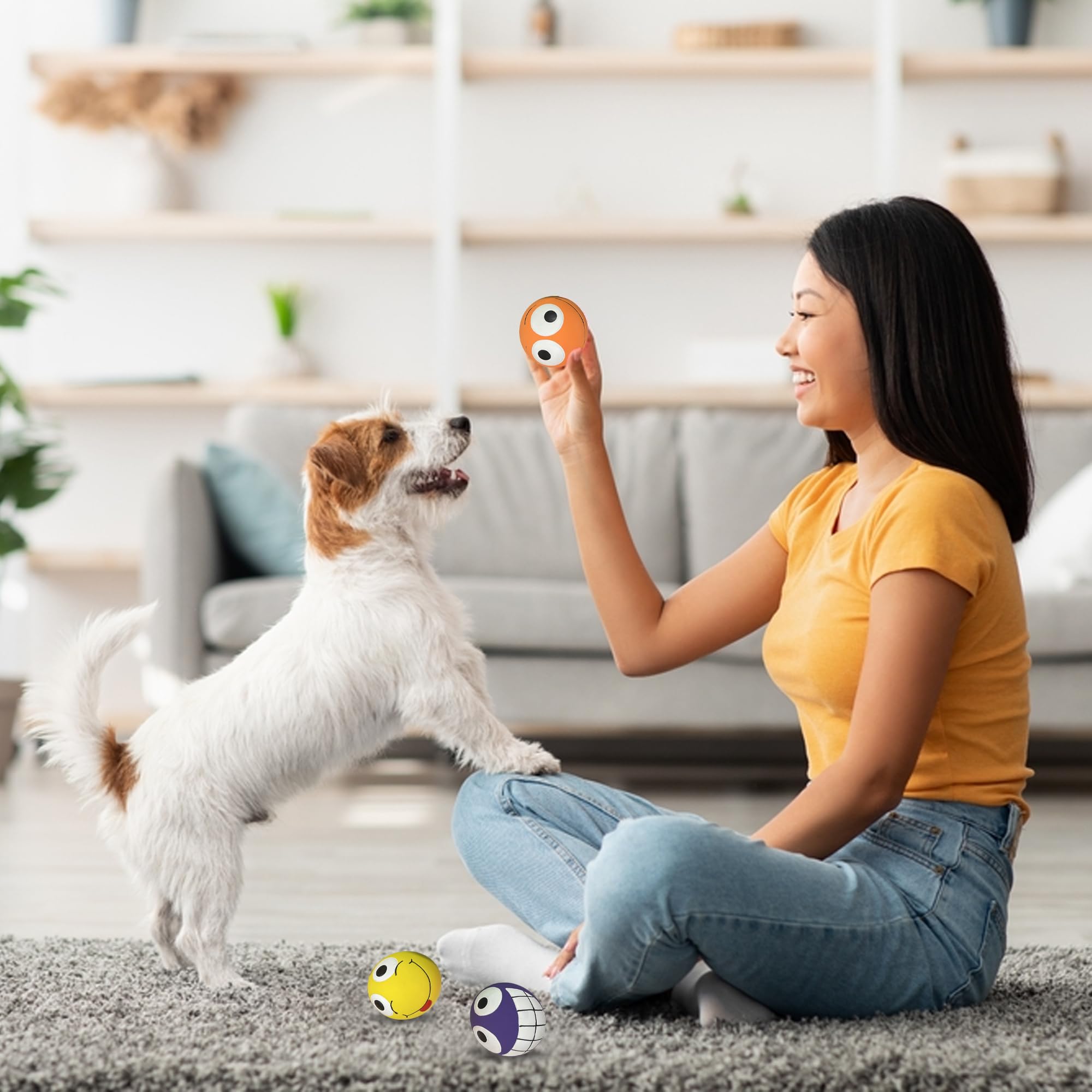 Durable latex construction in Multipet Three Peas in a Pod for bite-resistant play.