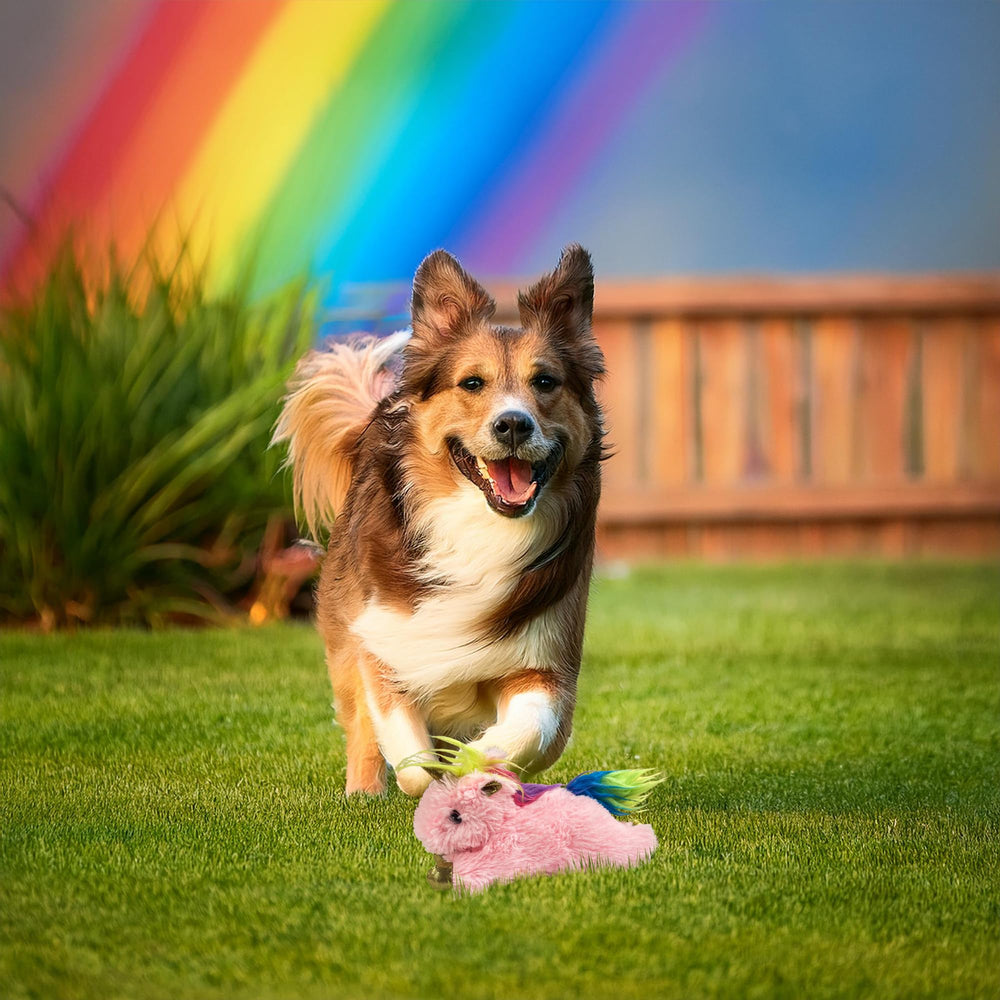 Multipet Unicorn Dog Toy compact 7-inch size for easy gripping