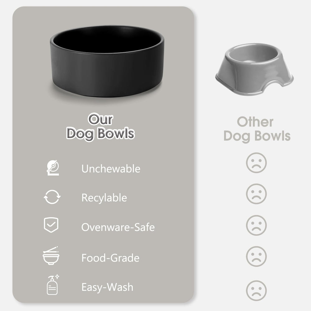 MultiOutools black ceramic bowls with sturdy iron frame for style and stability.