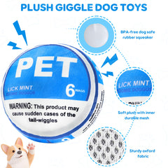 MUMUQ Funny Pupper Deckies toy squeaker inside showcases engaging sound for dogs.