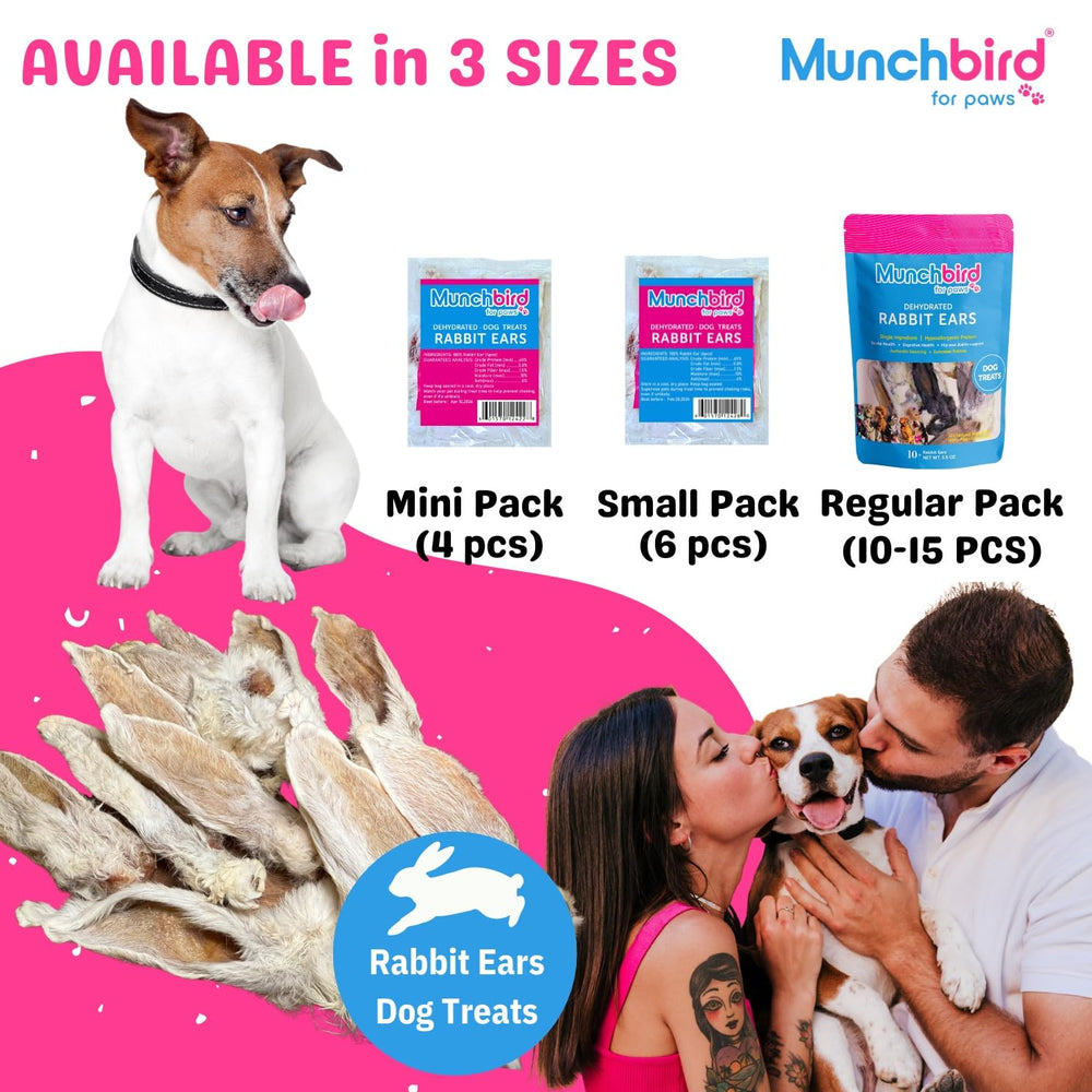 Munchbird rabbit ears european farm sourcing—authentic France-raised ERA rabbits ensure quality.