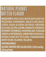 Munchy Bone peanut butter flavor close-up with natural ingredients for healthy snacking.