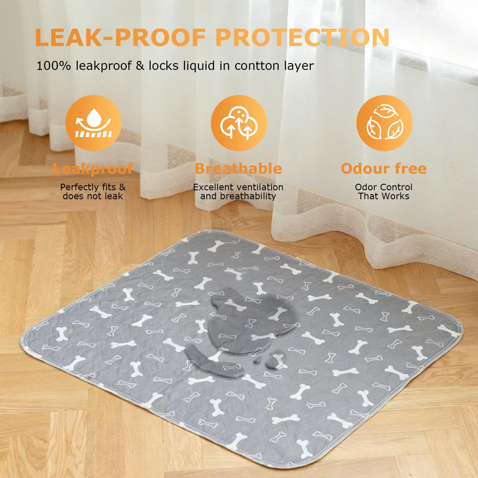 Muoyid puppy pads four-layer absorption system highlights leakproof protection