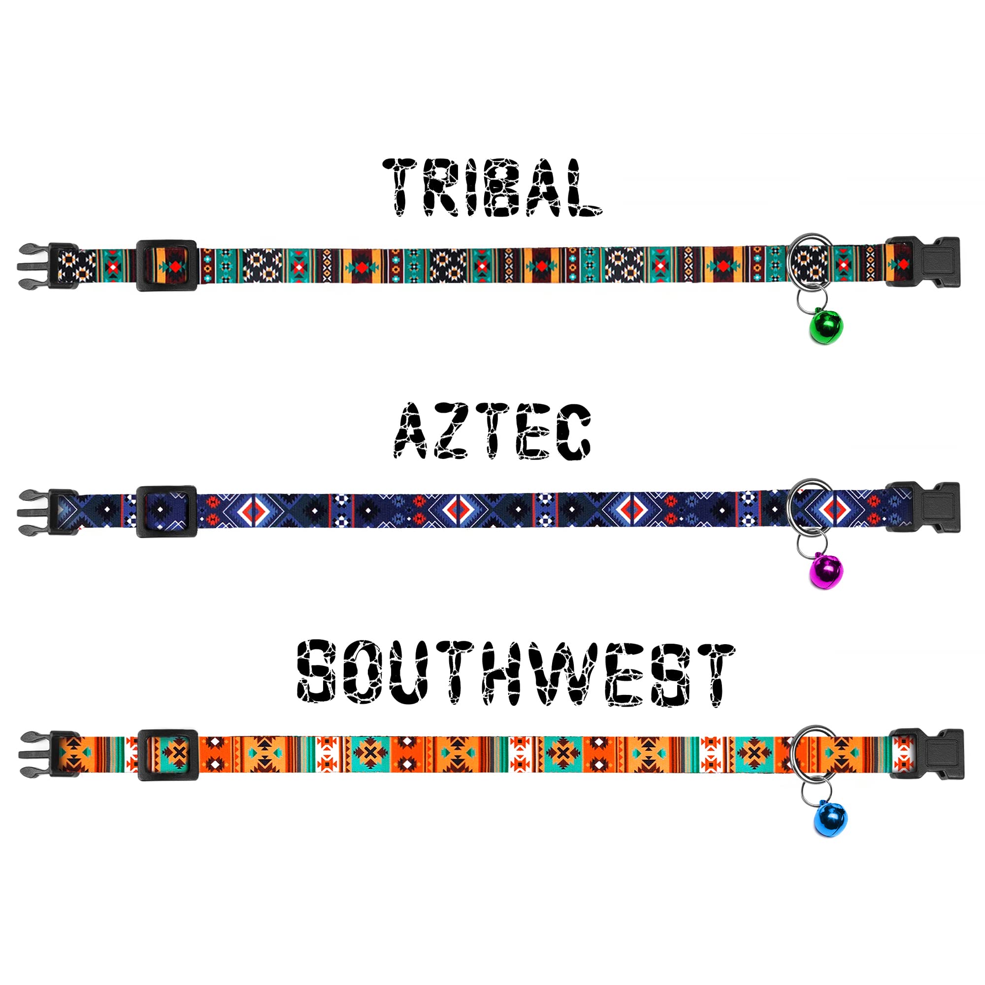 MUROM Tribal pattern collar close-up with durable print nylon